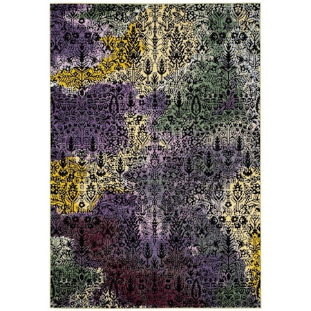 Safavieh Watercolor Power Loomed Medium Rectangle Area Rug Light Yellow & Green - 4 x 6 ft. WTC673H-4